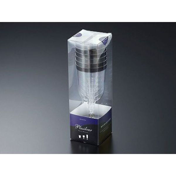 中央化学 グラス プラシルバー ワイン 6個入 59436 1ケース(40個(1個×40))（直送品）