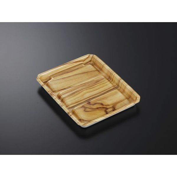 中央化学 刺身容器 まくら桶 N20-25 木理BR横身 184556 1袋(50個)（直送品）