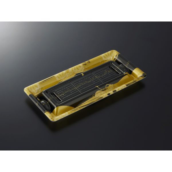 中央化学 刺身容器 輝咲24-12 つやふでBK 身 8979 1ケース(800個(50個×16))（直送品）