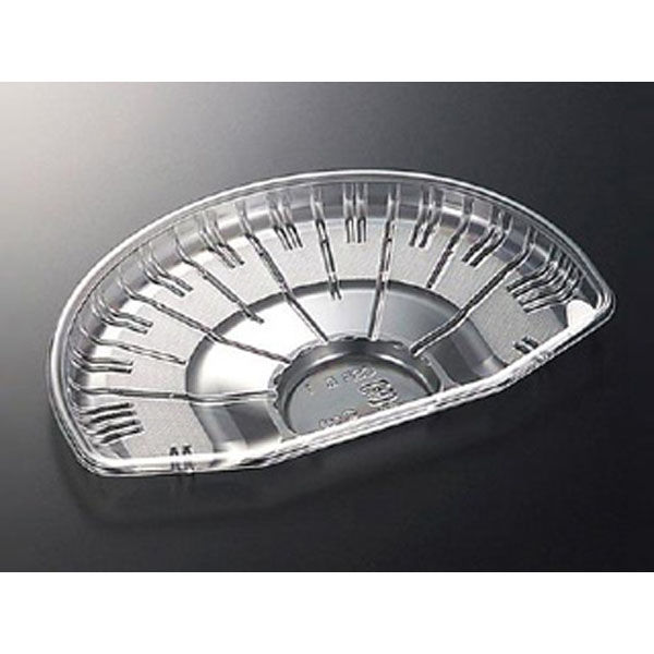 中央化学 透明トレー CSR 扇 1 O 92999