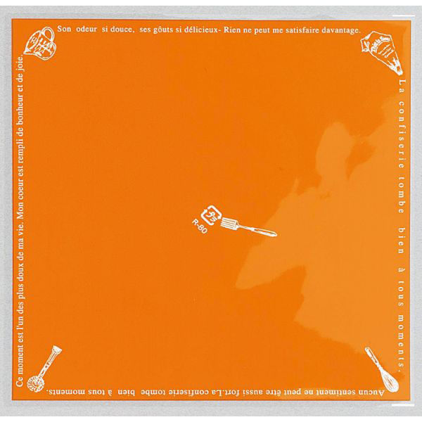 福重 フィルムシート ケーキシート ツール柄赤オレンジベタ バラ出荷 R-80-O 1ケース(20000個(1000個×20))（直送品）