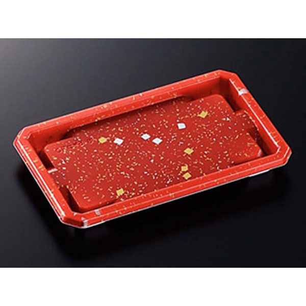 中央化学 寿司容器 CF にぎり L8 赤金箔 身 151530 1ケース(800個(50個×（直送品）