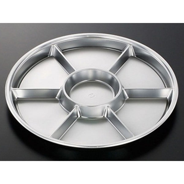 中央化学 オードブル容器 DX PD 丸44-7 SV-BK 身 84459 1ケース(80個(10個×8))（直送品）