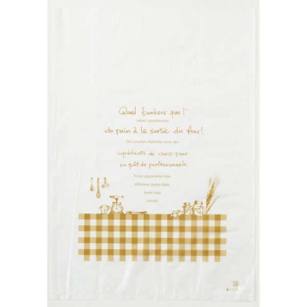 福重 持ち帰り袋 フランセベール小判抜手提袋 中 半透明 KT-2 1ケース(1000個(100個×10))（直送品）