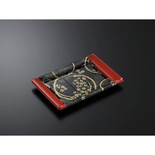 中央化学 刺身容器 CF 宴角 27-18 花泉R-BK 身 178186 1ケース(600個(20個×30))（直送品）