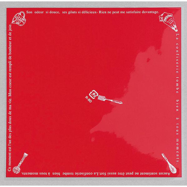 福重 フィルムシート ケーキシート ツール柄赤ベタ バラ出荷 R-80-R 1袋(1000個)（直送品）