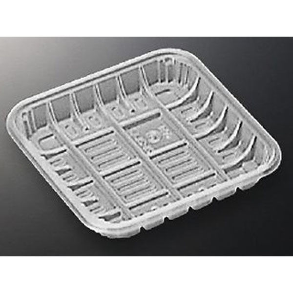 中央化学 透明トレー PP 12-12 25338 1袋(100個)（直送品）
