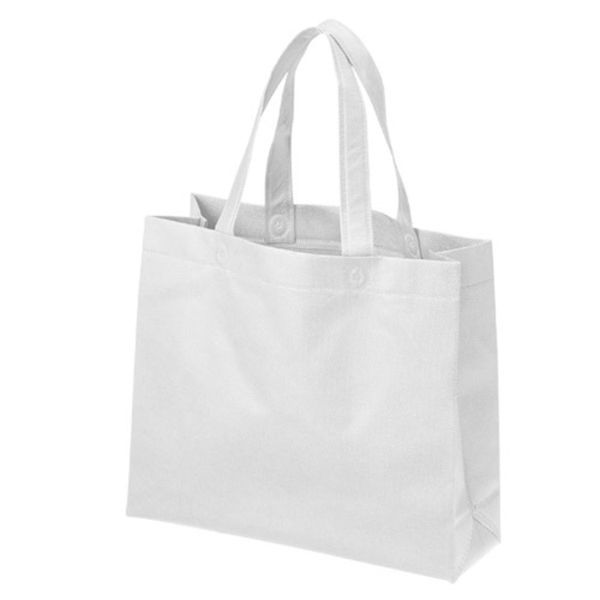 廣川 エコバッグ 不織布A4マチ付きバッグ 白 238949 1ケース(400個(1個×400))（直送品）