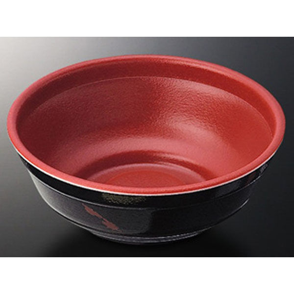 中央化学 どんぶり容器 どんぶり 中 赤-ねごろ 身 111484 1袋(25個)（直送品）