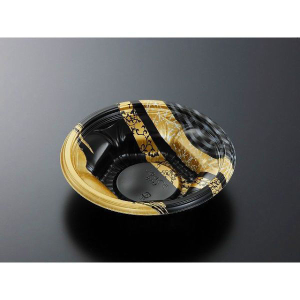 中央化学 どんぶり容器 うつわめし M18 こはくG-BK 身-1 277939 1袋(50個)（直送品）