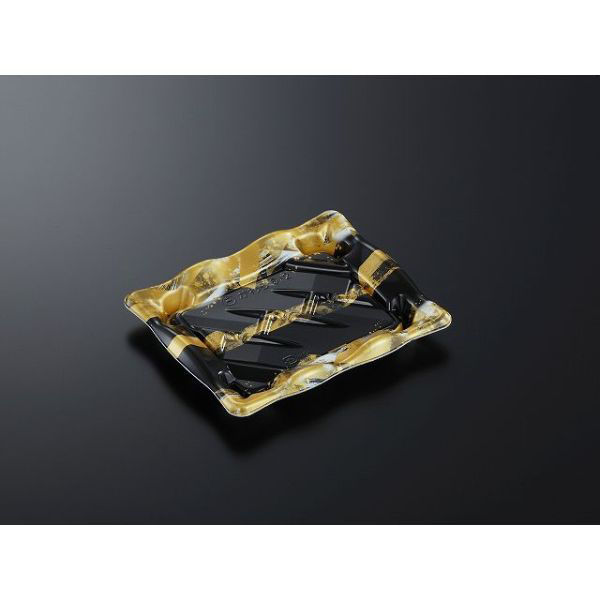 中央化学 寿司容器 かわら 6-2 金城BK 身 284950 1袋(50個)（直送品）