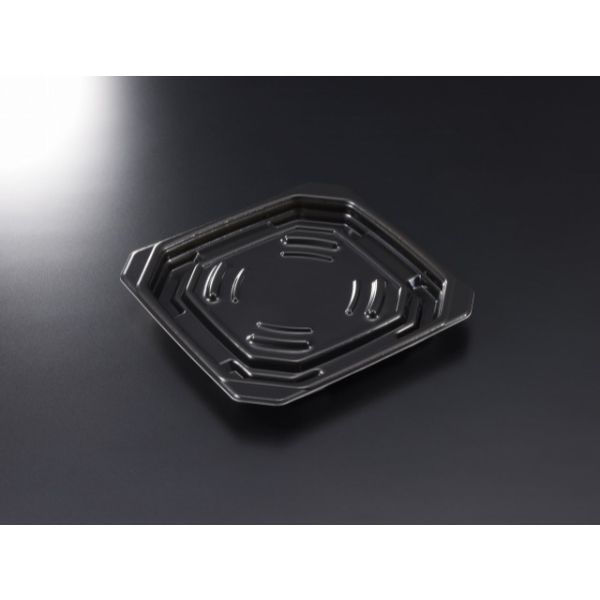 中央化学 軽食容器 TP デリグー 19-19 黒 身 20206 1ケース(600個(50個×12))（直送品）