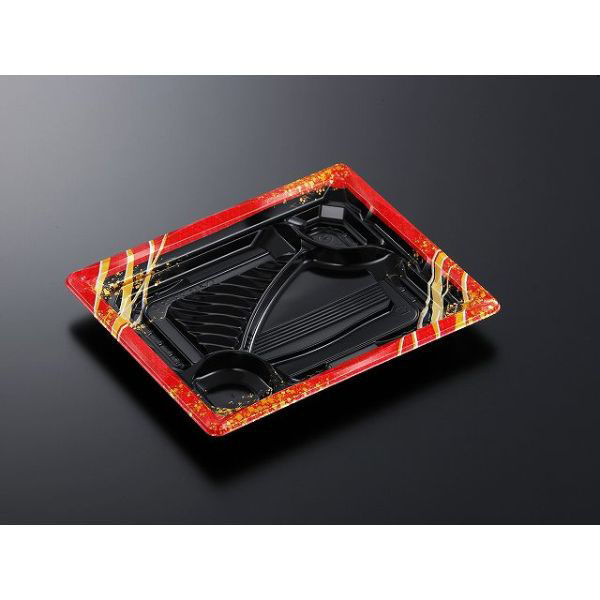 中央化学 弁当容器 CT いろは 23-19C こまいR-BK 299545 1袋(50個)（直送品）