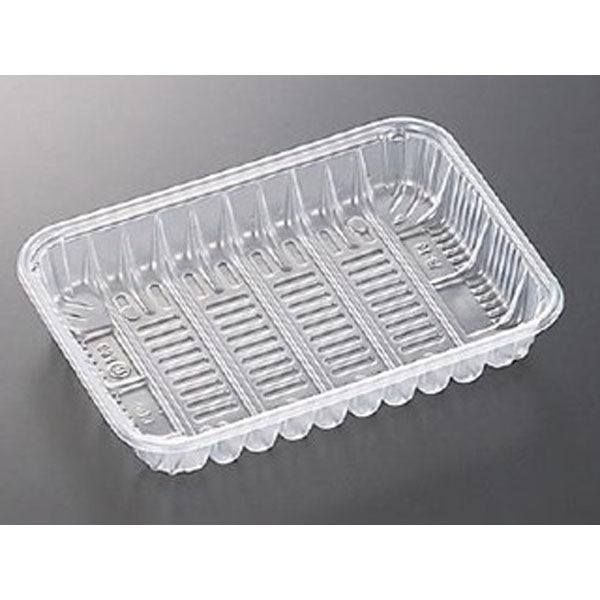 中央化学 透明トレー PP 19-14F 25817 1ケース(2000個(100個×20))（直送品）