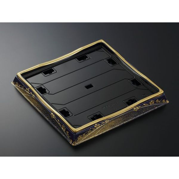 中央化学 寿司容器 HS 天城 30-5 まきえ紺-BK 身 375972 1ケース(120個(10個×（直送品）