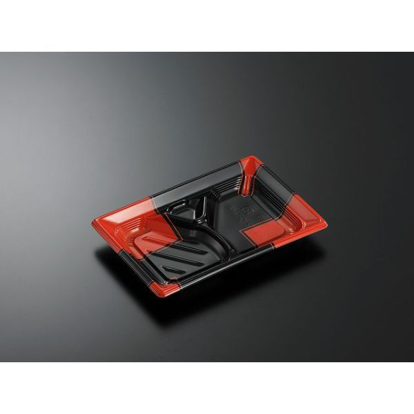 中央化学 弁当容器 CT みちる K23-16L角 R-BK 身 160531 1袋(50個)（直送品）