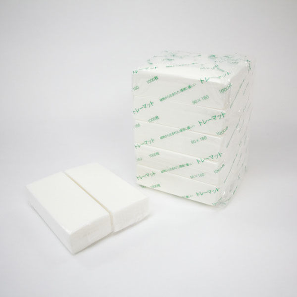 東京メディカル 食品シート トレーマット白 70×160 1561409 1ケース(16000個(1000個×16))（直送品）