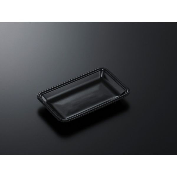 中央化学 発泡トレー CN 20-12E 黒-BK (L) 216077 1袋(100個)（直送品）