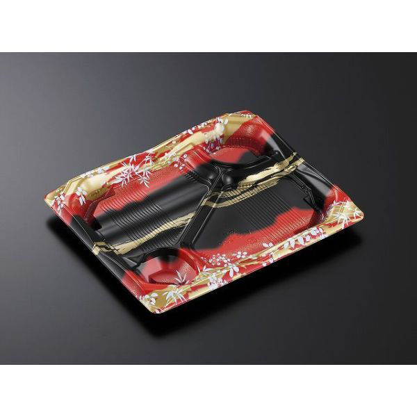 中央化学 弁当容器 CT 波音V 24-20C かのかR-BK 235481 1ケース(600個(50個×（直送品）