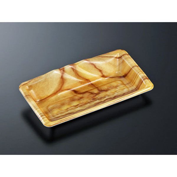 中央化学 刺身容器 みやま 24-12 木理BR 155911 1ケース(1000個(50個（直送品）