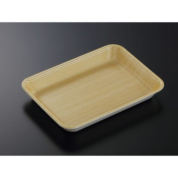 中央化学 発泡トレー C-65 新 木目S内 383612 1袋(50個)（直送品）