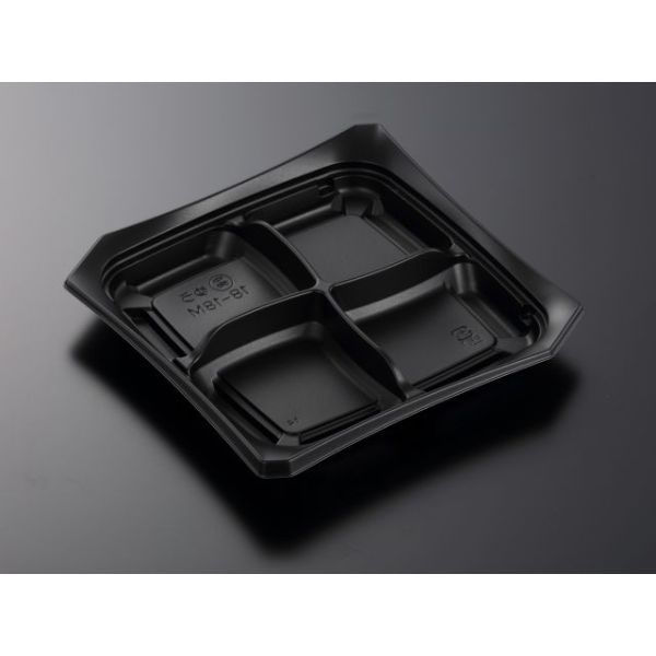 中央化学 軽食容器 CT ゆう 18-18M BK 身 384222 1ケース(900個(50個×（直送品）