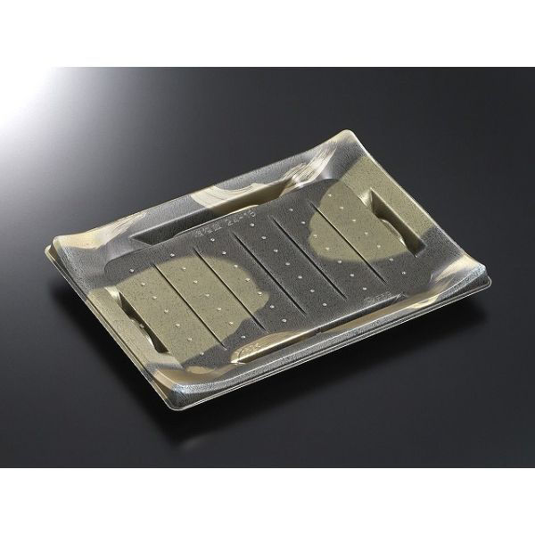 中央化学 刺身容器 CT 波ね皿 24-18 壮月BK-BK 身 138727 1ケース(400個(50個×8))（直送品）