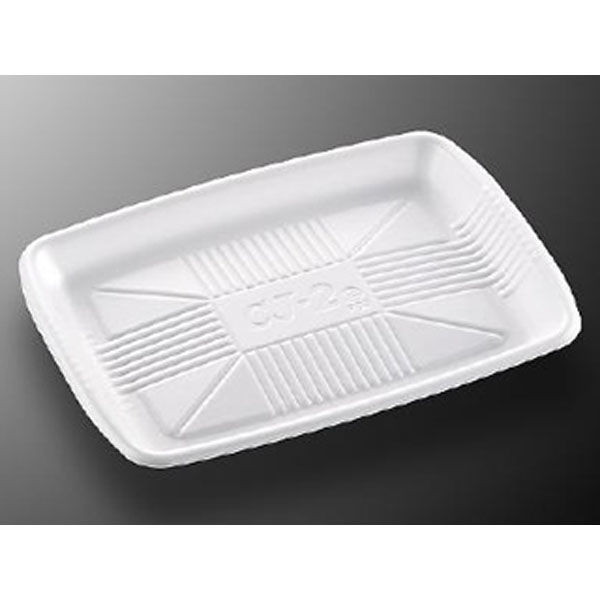 中央化学 発泡トレー CJ-2 白 15156 1ケース(500個(50個×10))（直送品）