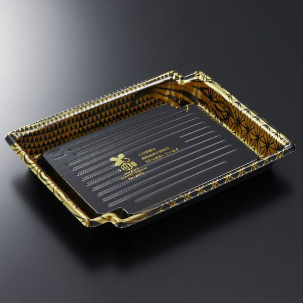 中央化学 刺身容器 BCF かく鉢 20-16 彰BK-BK 身 15354 1ケース(800個(50個×16))（直送品）