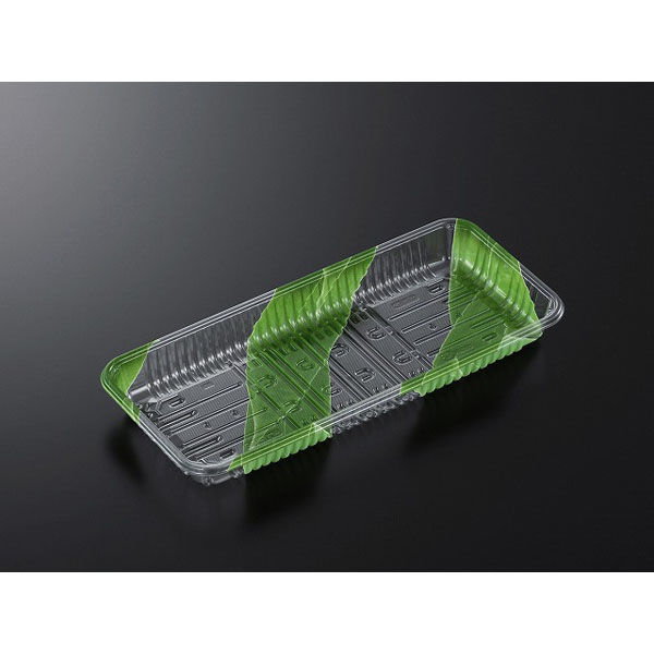 中央化学 透明トレー CSR・N 30-14F O 笹流し 250332 1袋(100個)（直送品）