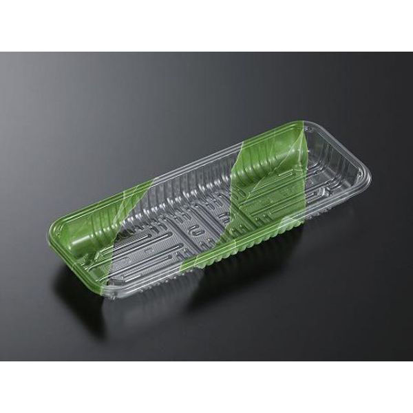 中央化学 透明トレー CSR・N25-10E O 笹流し 162065 1袋(100個)（直送品）