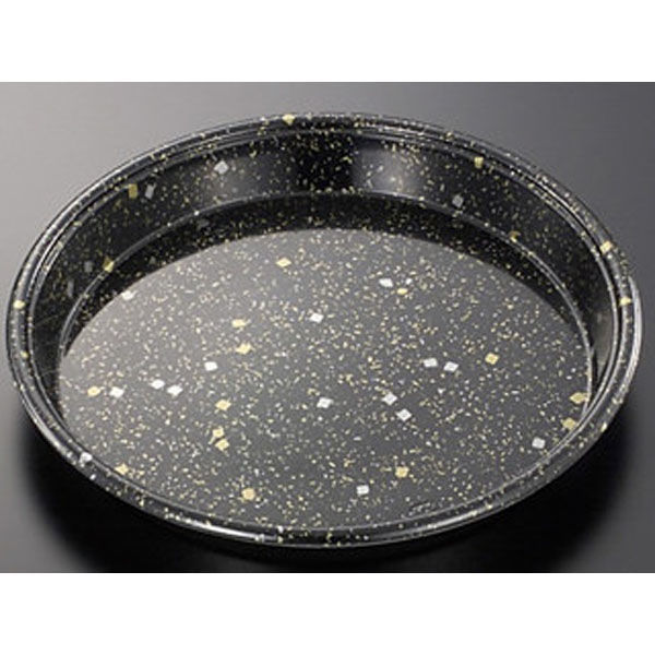 中央化学 寿司桶 HS 丸桶 50 黒金箔-BK 身 107425 1袋(10個)（直送品）