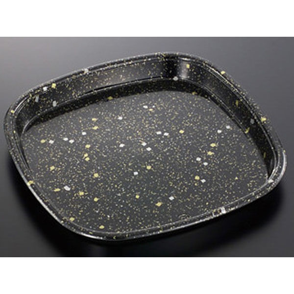 中央化学 寿司桶 HS 角桶 60 黒金箔-BK 身 108332 1袋(10個)（直送品）