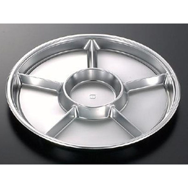 中央化学 オードブル容器 DX PD 丸 38-6 SV-BK 身 84418 1袋(10個)（直送品）