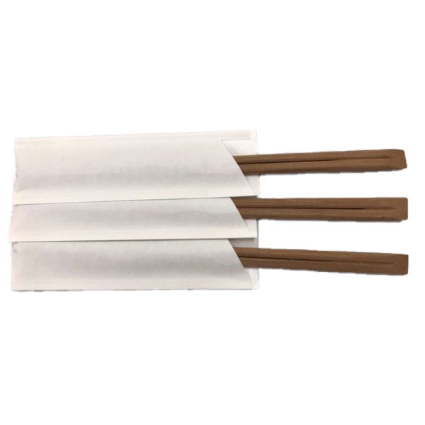 マスキ 割箸 竹天削21cm (炭化)白無地ハカマ袋 1999955 1ケース(3000個(100個×30))（直送品）