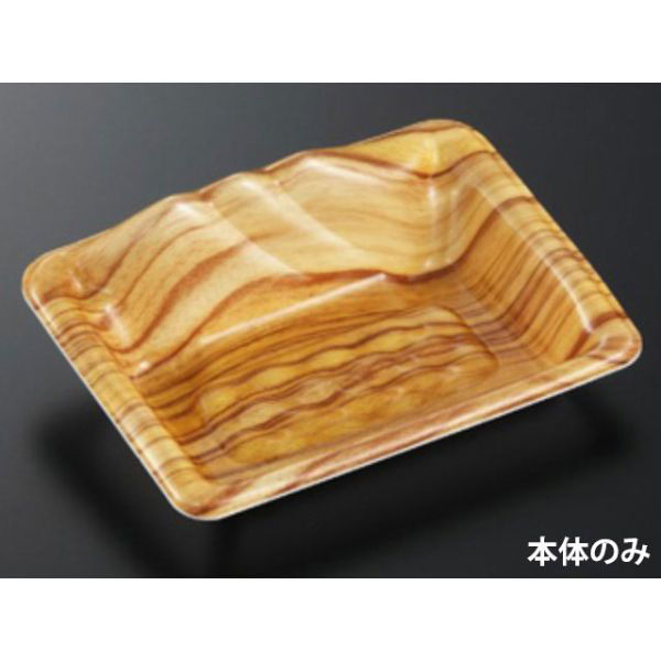 中央化学 刺身容器 みやま 17-12 木理BR 155234 1袋(50個)（直送品）