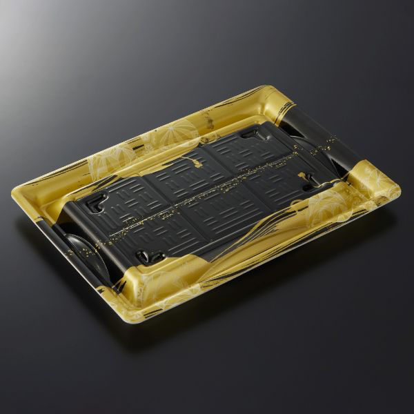 中央化学 刺身容器 輝咲24-17 つやふでBK 身 7336 1袋(50個)（直送品）