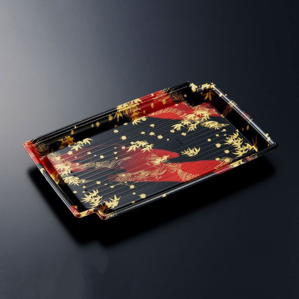 中央化学 刺身容器 CF かく鉢 29-19 竹霞R-BK 身 582973 1ケース(300個(15個×20))（直送品）