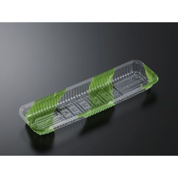 中央化学 透明トレー CSR・N33-10F O 笹流し 162503 1袋(100個)（直送品）