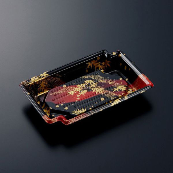 中央化学 刺身容器 CF かく鉢 17-11 竹霞R-BK 身 581520 1ケース(1200個(50個×24))（直送品）