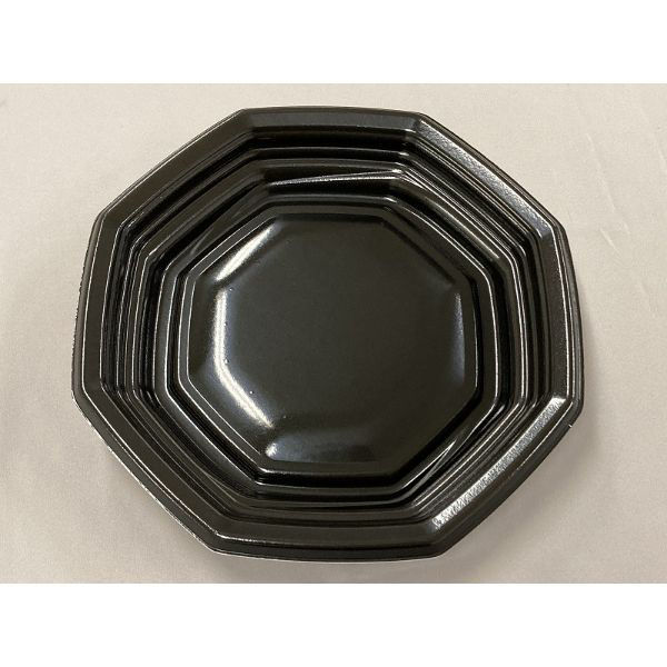 中央化学 軽食容器 TP オルマ 八角21 黒 身 20412 1袋(50個)（直送品）