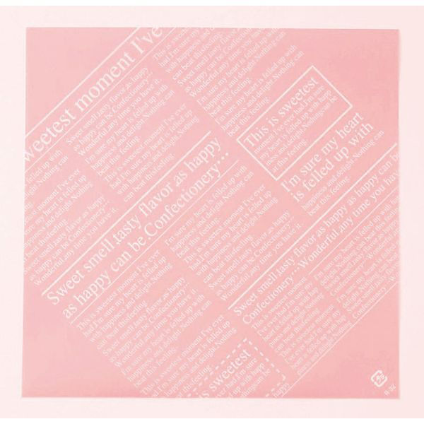 福重 フィルムシート ケーキシート 英字柄 ピンク バラ出荷 R-32-2 1ケース(10000個(1000個×10))（直送品）