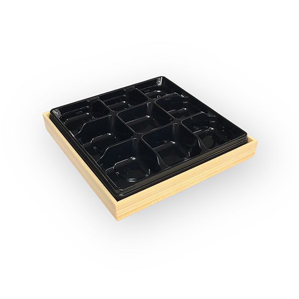 中央化学 折箱 CWA 20-20G 黒-赤杉 (ボ) 967869 1ケース(180個(20個×（直送品）