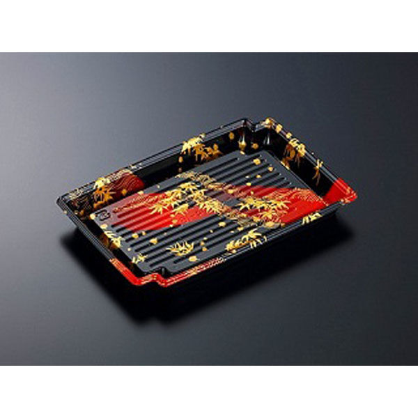 中央化学 刺身容器 CF かく鉢 24-16 竹霞R-BK 身 209213 1袋(50個)（直送品）