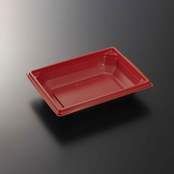 中央化学 CT 中皿 18-14 赤-BK 108837 1ケース(800個(50個×（直送品）