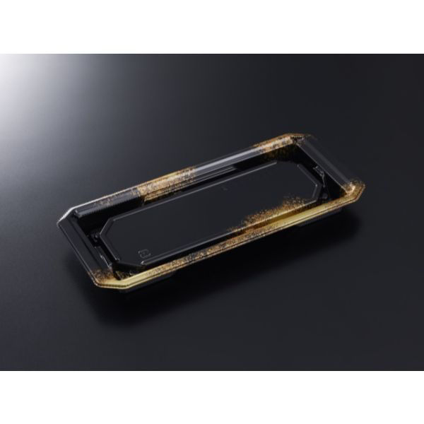 中央化学 寿司容器 HS 澄板 24-11 金彩BK-BK 身 20057 1ケース(800個(50個×（直送品）