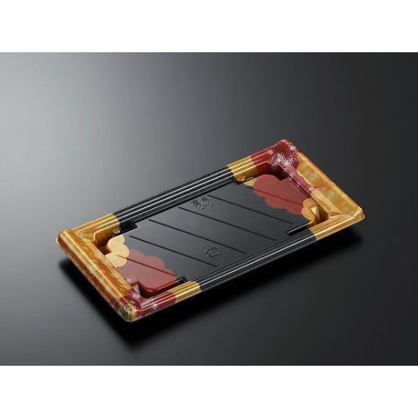 中央化学 刺身容器 CF 宴角 12-2 彩雲R-BK 身 168450 1ケース(600個(50個×（直送品）