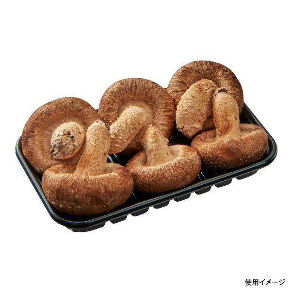 中央化学 フルーツ容器 椎茸 3号L BK 133363 1ケース(3000個(100個×30))（直送品）