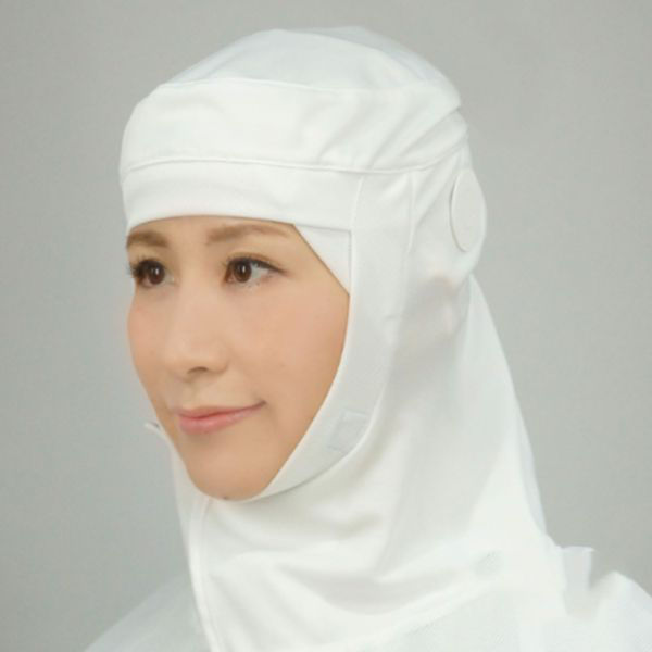 日本フィットフード 衛生用帽子 フィットフード FH-401W ホワイト LL 00666671 1ケース(50個(5個×10))（直送品）