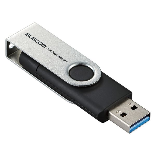 USBメモリ 128GB USB3.2 【Type-C/USB A 両対応】 ブラック MF-TPC3128GBK エレコム 1個（直送品） -  アスクル